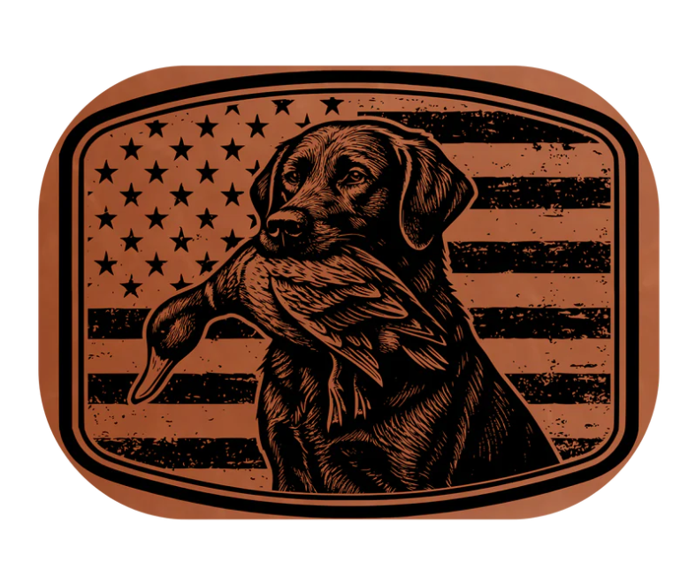 Lab & Duck Flag Leather