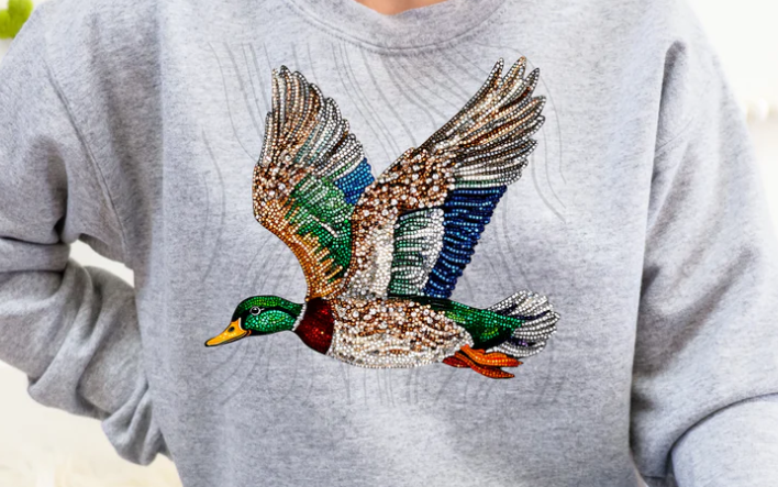 Faux Rhinestone Mallard